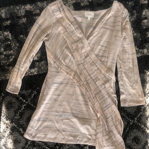 Anthropologie 3/4 sleeve wrap detail